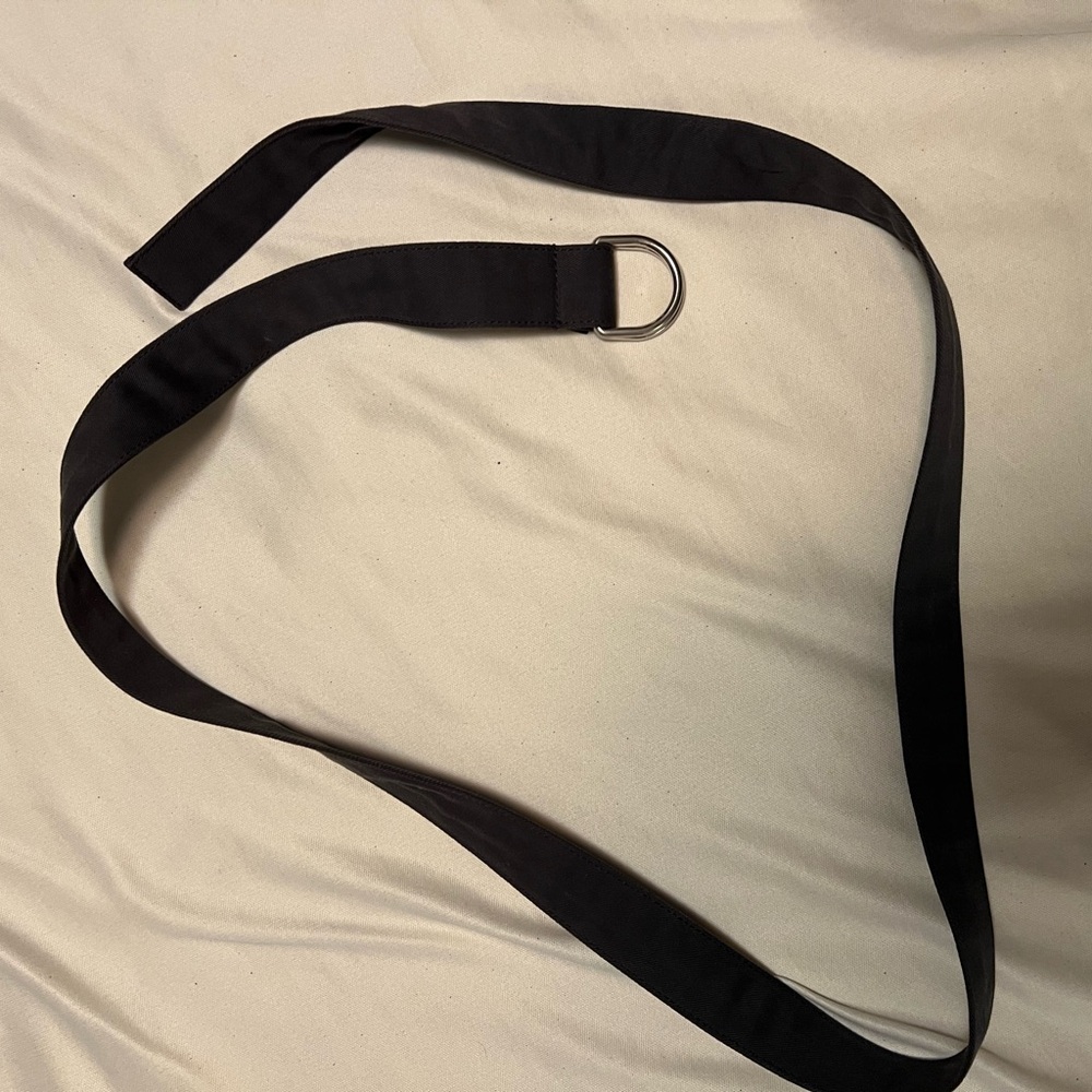 Elegant Black Belt with Silver Buckle